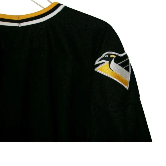 Vintage CCM NHL Pittsburgh Penguins Black Jersey Maska Men's Large - Picture 5 of 5